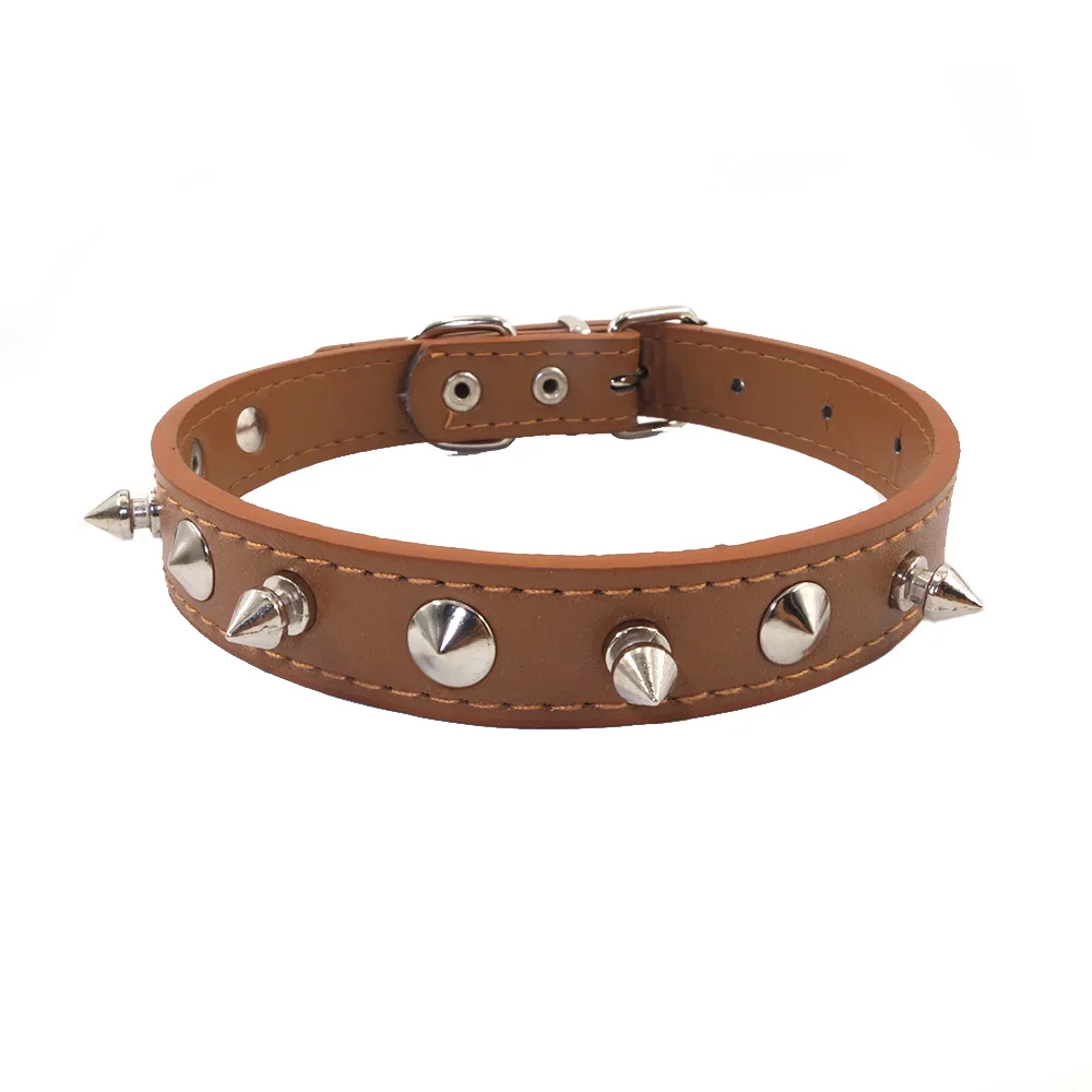 Vugsuce Мода шипами заклепки ошейник для собак пряжкой в стиле панк гриб ошейники