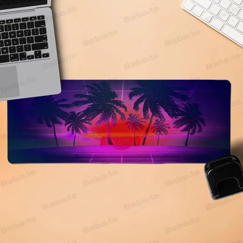 LockEdge 30X90cm Babaite, новинка, retrowave, натуральный каучук, игровой коврик для мыши, Настольный коврик, резиновый, PC, компьютерный игровой коврик для мыши - Цвет: LockEdge 30X90cm