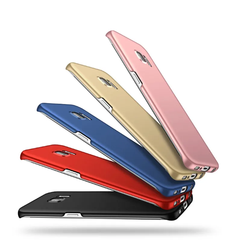 360 полная защита чехол для Samsung Galaxy S6 Edge Тонкая матовая жесткая задняя крышка из ПК