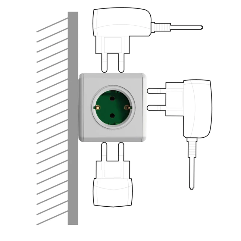 Allocacoc умный дом применение 5 розетки ЕС plug электрическое зарядное устройство мощность полосы мощность Cube multi удлинитель патрона умная розетка док путешествия