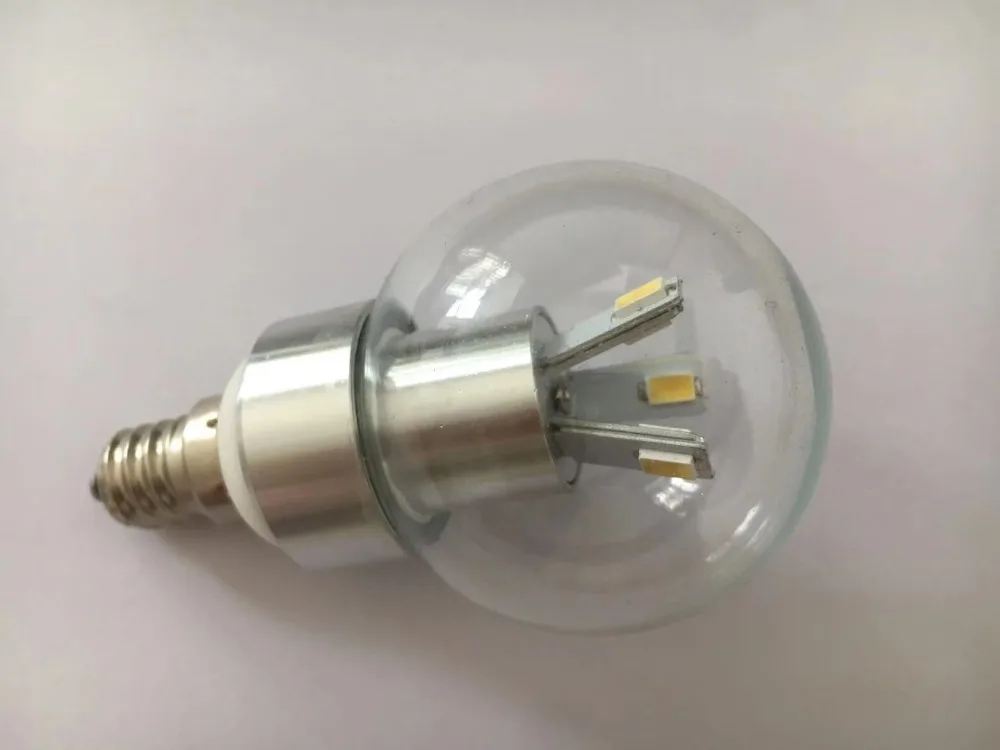 2 шт. LED 3 Вт E14 канделябр холодный белый 6000 К Диммируемый энергосберегающий