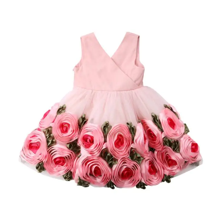 Only Dress Платье для церемоний для маленьких девочек; платье с цветочным узором для девочек; платья принцессы для маленьких девочек; одежда для свадебной вечеринки; Vestidos; детская одежда с цветочным рисунком для девочек - Цвет: Only Dress
