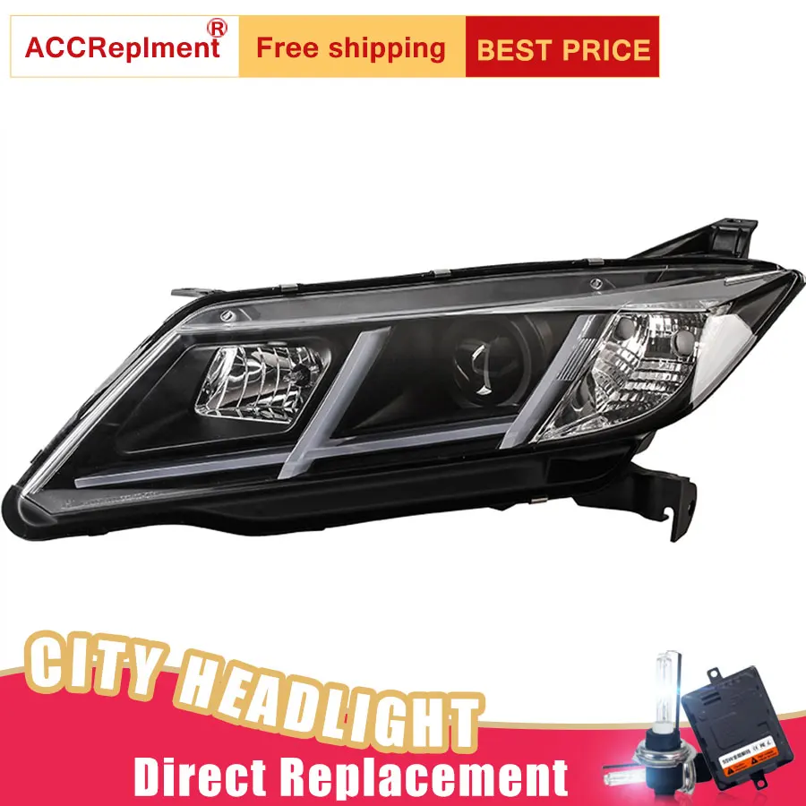 

2Pcs LED Headlights For Honda City 2014-2016 led car lights Angel eyes xenon HID KIT Fog lights LED Daytime Running Lights