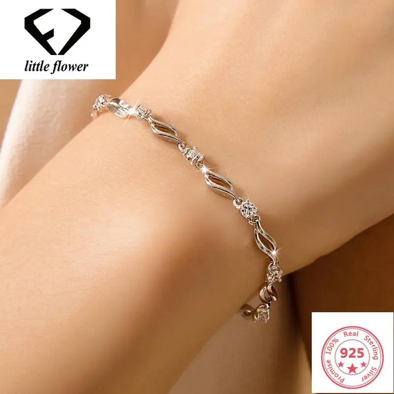 S925 Серебряный бриллиантовый браслет женский драгоценный камень Anillos Bizuteria Bague или
