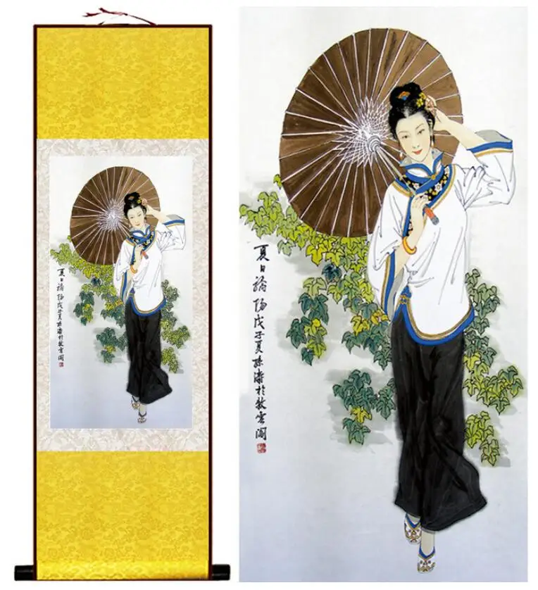 Традиционная китайская картина для красивых девушек украшение дома и офиса