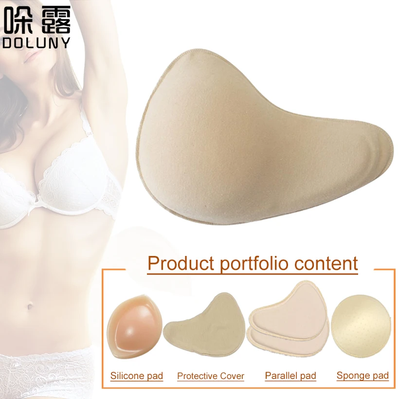 

Silicone Breast Protheses Postoperative Breast Lightweight Fake Assemble Chest Pad Cover Breast Sponge Pad Extend Long Shape D40