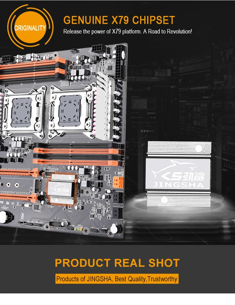 JINGSHA двойной разъем LGA 2011X79 настольная материнская плата поддержка 2x PCIe x16 M.2 SLi& Cross Fire Intel ЦП Xeon и память ECC Reg