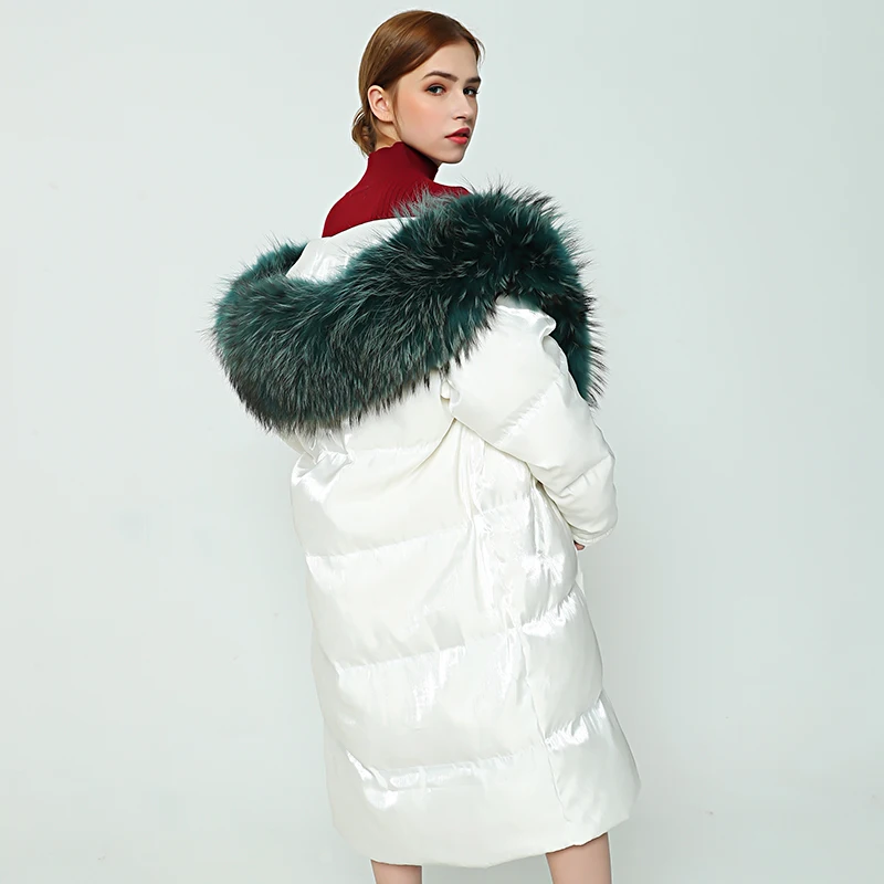 OFTBUY 2019 зимняя куртка женская длинная парка Цвет Верхняя одежда парки натуральный