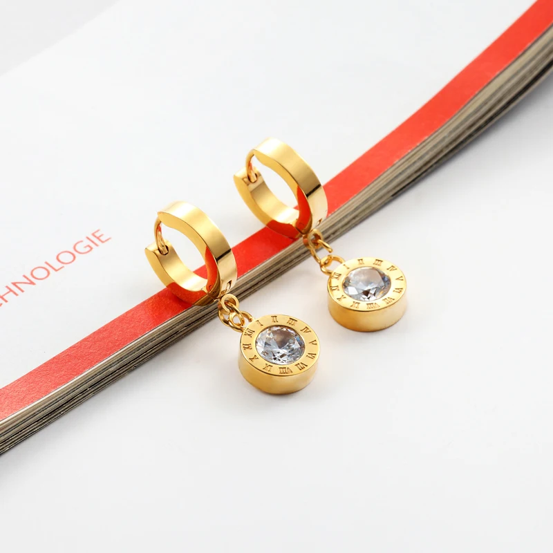 Серьги подвески женские с римскими цифрами 6 мм|earrings for|dropping earrings for womendrop |