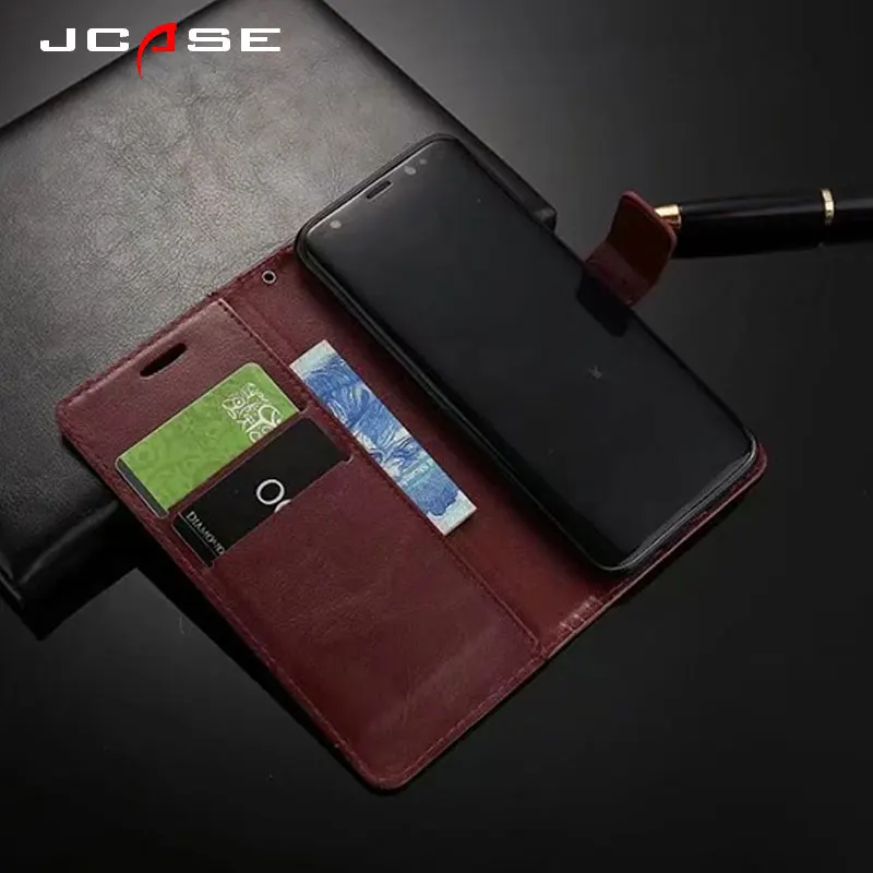 Jcase роскошный высококачественный кожаный чехол для телефона Samsumg Galaxy J3 J5 J7 2017