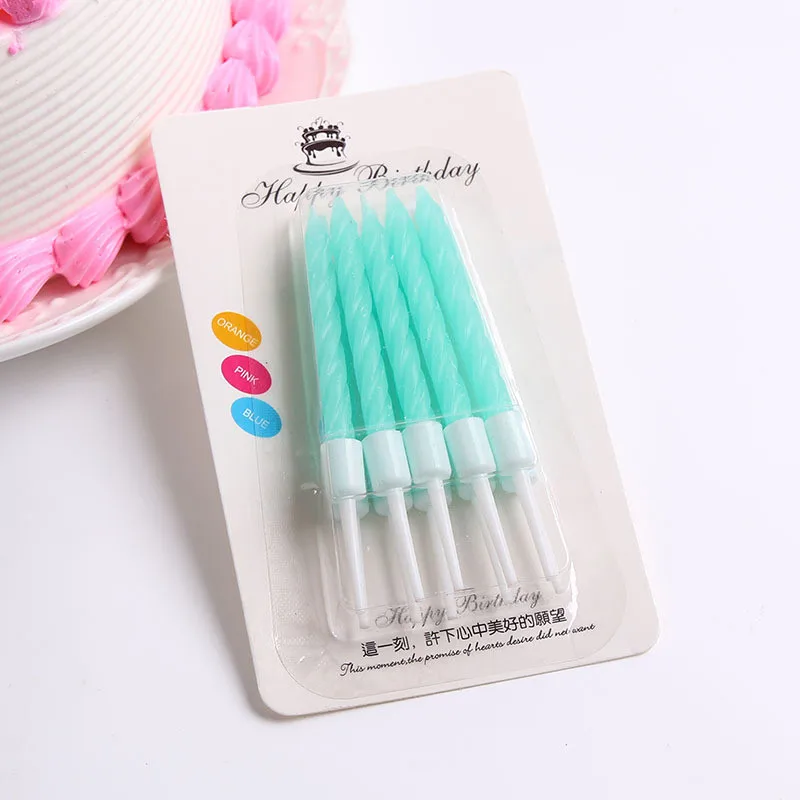 Brief Romantic Candle Party Gift Art Happy Birthday Lights DIY Cake Decoration Colored Threaded | Дом и сад
