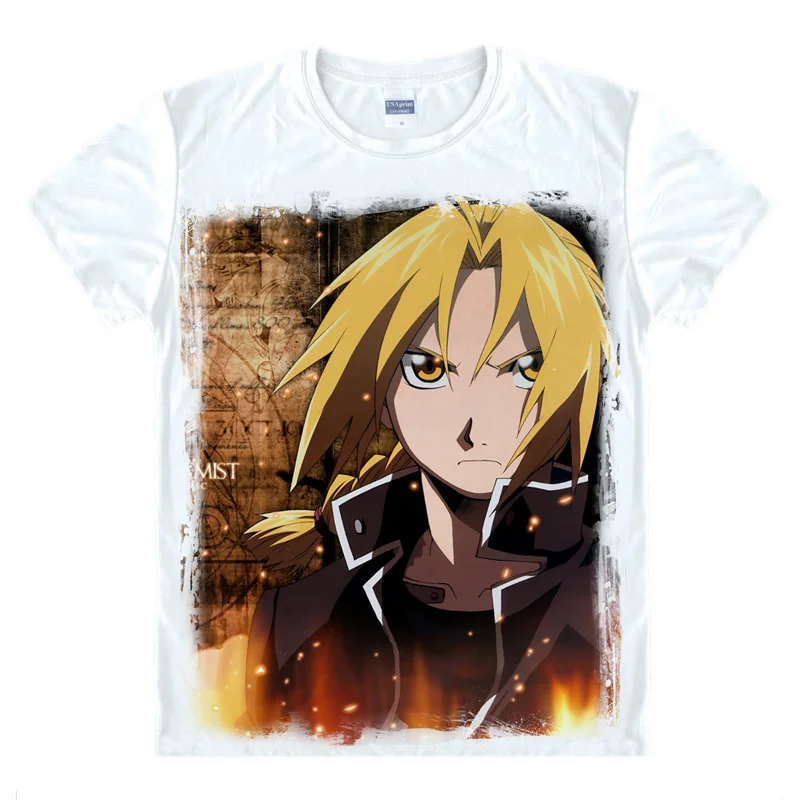 Style 16 Coolprint аниме рубашка Стальной алхимик футболки мульти-стиль короткий рукав Эдварда Элрика Альфонса Косплей Motivs рубашки - Цвет: Style 16