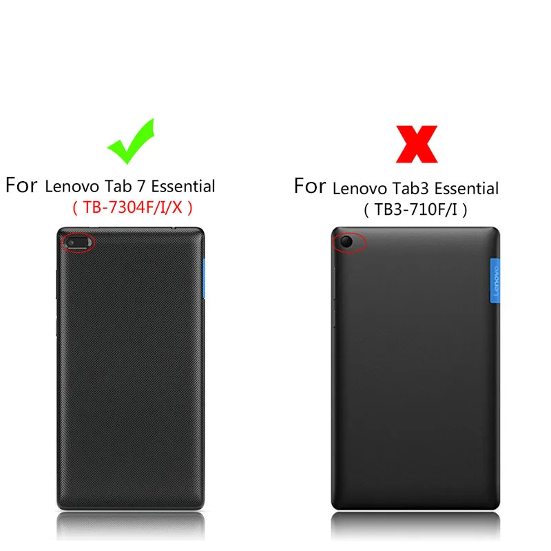 Чехол книжка из экокожи для Lenovo Tab4 Tab 4 7 Essential TB 0|Чехлы планшетов и электронных