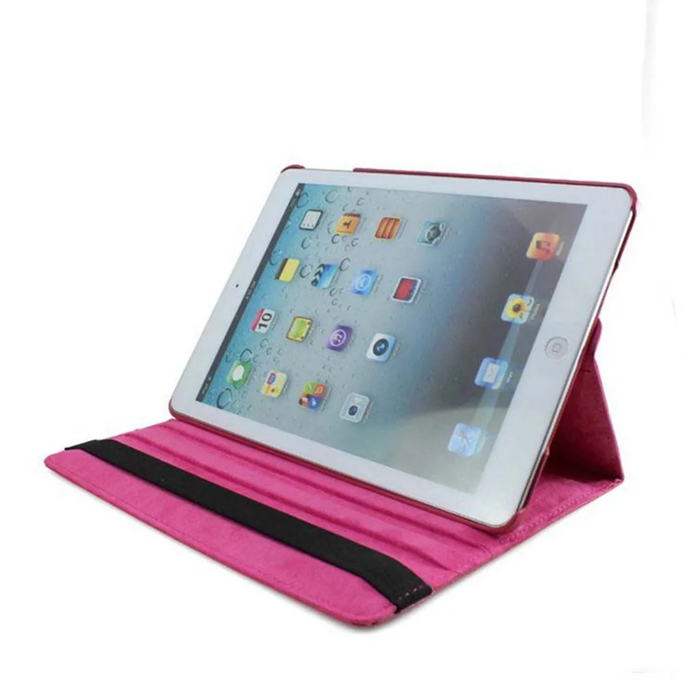 360 Degree Rotating Stand Smart Wake and Sleep Lichi Grain PU Leather Folding folio Cover Case for Apple iPad Pro 9.7 | Компьютеры и