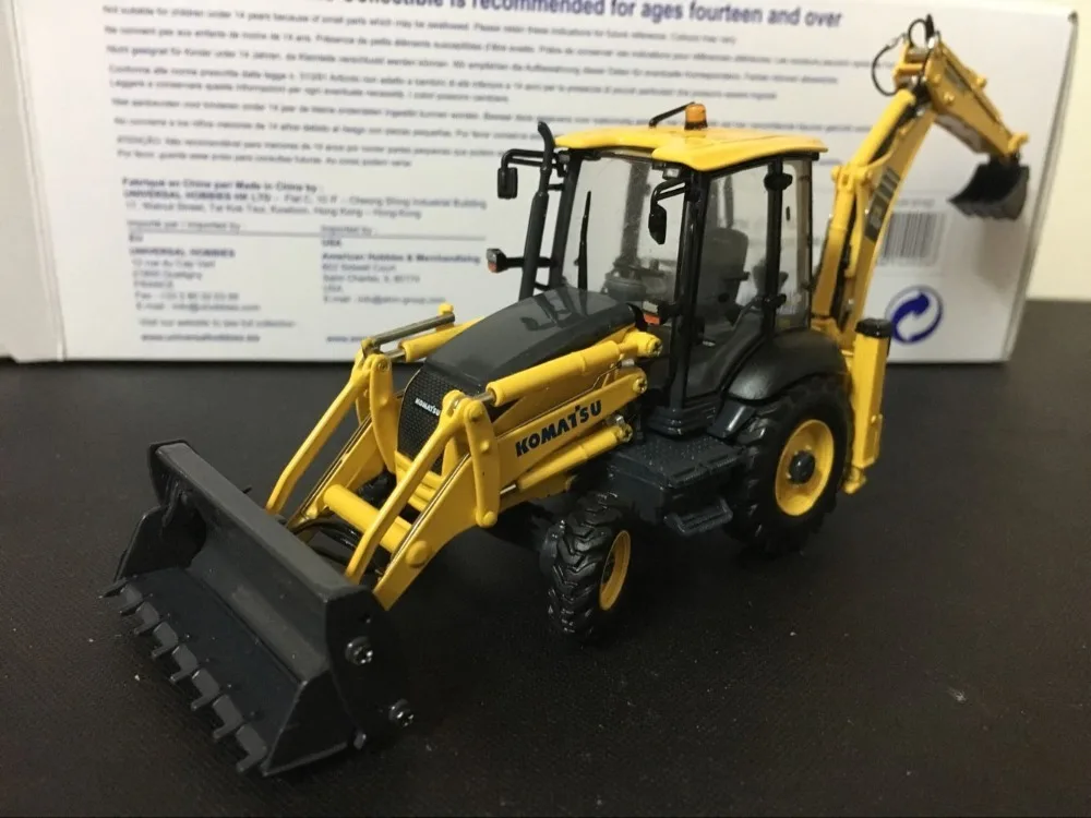 Редкий! Komatsu WB93R-8 экскаватор-погрузчик 1:50 масштаб литья под давлением универсальные хобби UH8142
