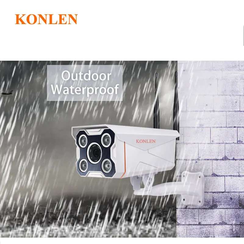 KONLEN 1080 P 5 г Wi Fi циллиндрическая камера IP 2 4 открытый охранных HD IMX323 Hi3518e цвет ночное