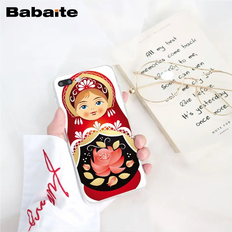 Babaite милые русские куклы матрешка чехол для телефона чехол для iphone 11 Pro 11Pro Max 8 7 6 6S Plus X XS MAX 5 5S SE XR