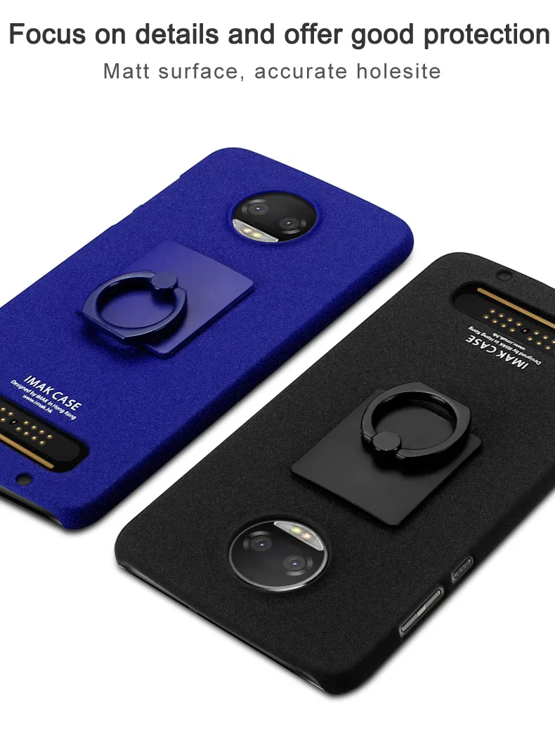 Для Motorola Moto Z2 Play чехол Imak ковбойский чехол и защита экрана с подставкой задняя крышка с кольцом для пальца подставка