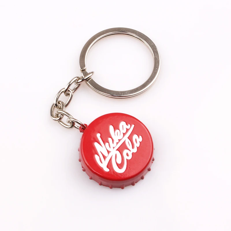 Серия игр Nuka Cola, красный брелок, персональный автомобильный брелок, брелок для бутылки, брелок для женщин и мужчин, уникальный подарок на день Святого Валентина