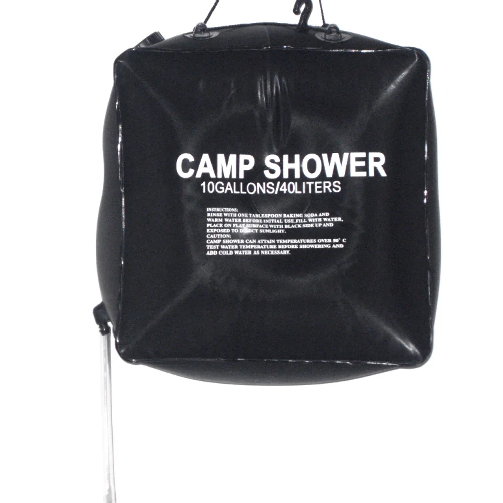 

40L Camp Shower Bag Large Capacity 10 Gallon Camping Hiking Solar Heated Bathing Shower Camp Shower Bag Outdoor Shower Water Bag
