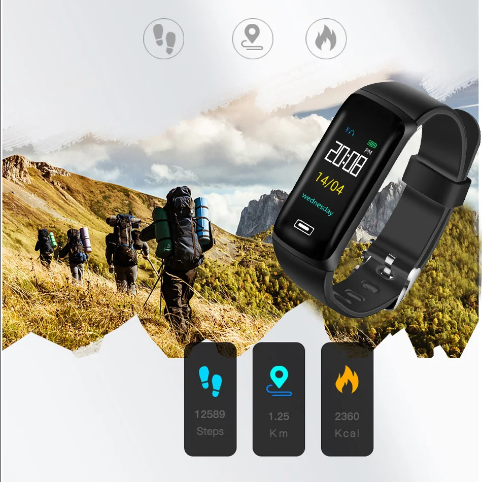 2019 Новый смарт Браслет Шагомер монитор сердечного ритма во время сна крови