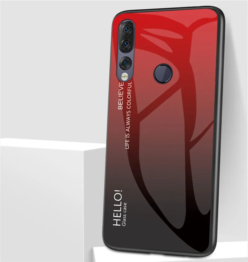 red Модный прозрачный чехол из закаленного стекла для lenovo Z5s, чехол s, силиконовый чехол для lenovo Z5S Z5 S, чехол для телефона - Цвет: red