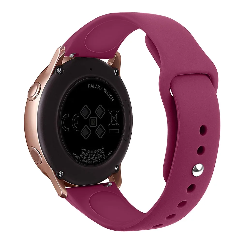 Силиконовый ремешок для часов Samsung Galaxy Watch Active Band 42 мм S2 gear мягкие спортивные