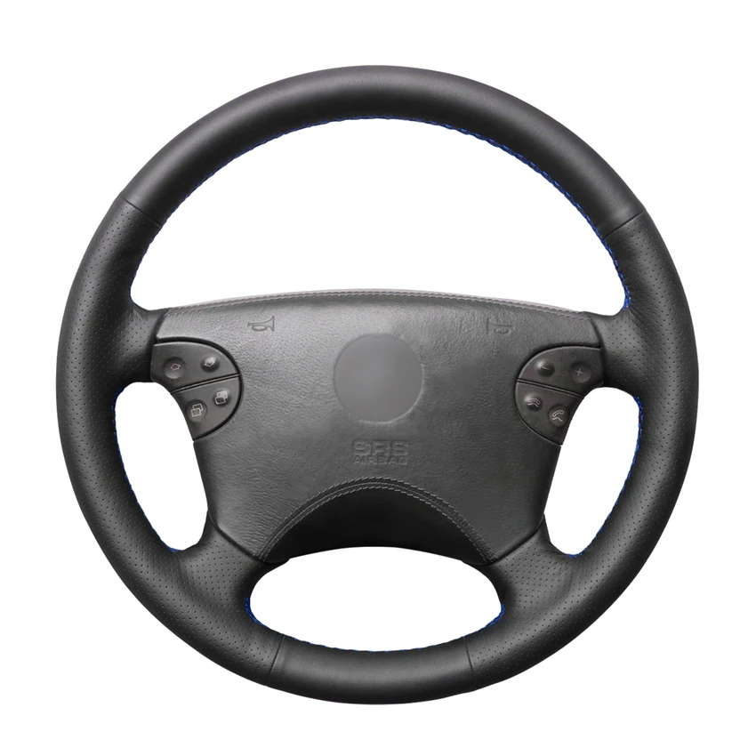 

Black PU Artificial Leather Car Steering Wheel Cover for Mercedes Benz CLK-Class W208 C208 E-Class W210 G-Class W463 1999-2003