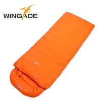 wingace fill 2000g 3000g 4000g goose down sleeping bag winter envelope outdoor hiking tourism camping sleeping bag adult