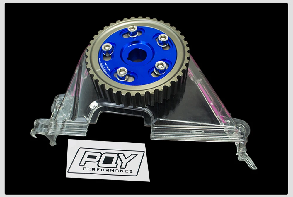VR RACING-алюминиевый Cam gear+ PQY Cam Крышка для 92-00 Civic D16Z D16Y VR6542B+ 6337