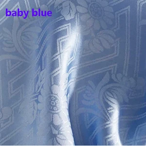 baby blue Пэчворк шелк креп атлас Материал цветочный геометрический хлопок шелк Шармез 100 см* 114 см - Цвет: baby blue