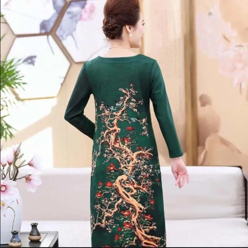 Весеннее женское платье для мамы среднего возраста высокое качество модное