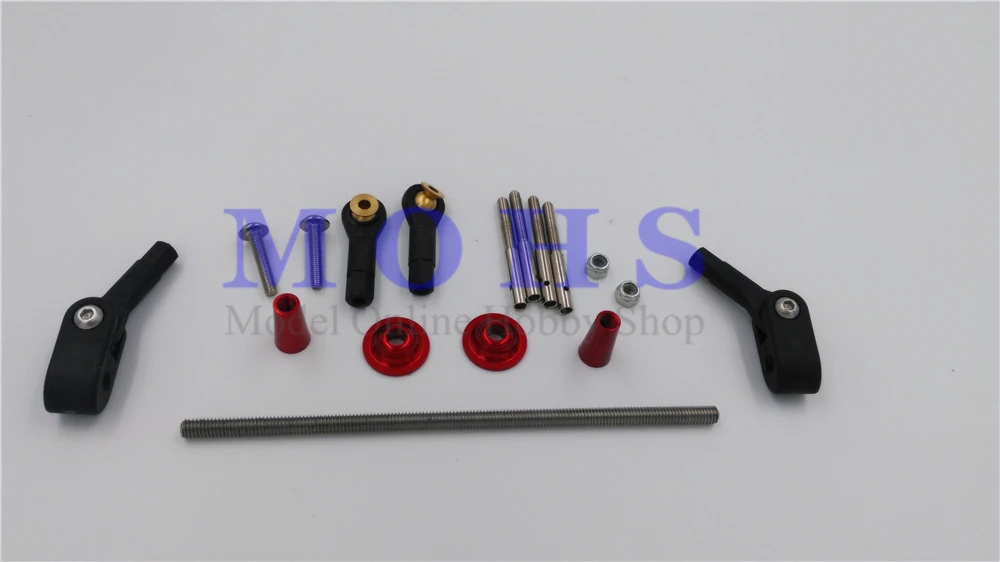 high quality adjustable M4X110mm 35~60cc 50cc rudder control horn + ball link COMBO rc aircraft metal | Игрушки и хобби