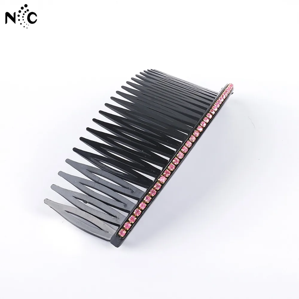 1PC Random Color Wavy Straight Line Rhinestone Hair Comb Clips Barrettes Claw For Women Hairgrips Accessories |