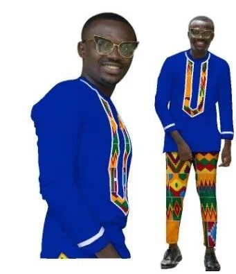 Africaine распродажа Новое поступление осенний модный стиль Африканский мужской плюс размер хлопковые костюмы M-6xl