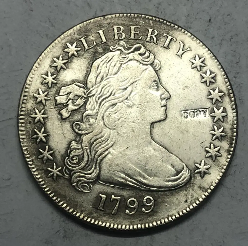 

Драпированный бюст 1799 доллар, посеребренный Фотофон