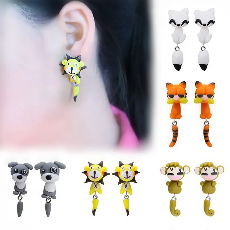 Новинка хит 100% ручная работа полимерная глина милый кот красная лиса милая