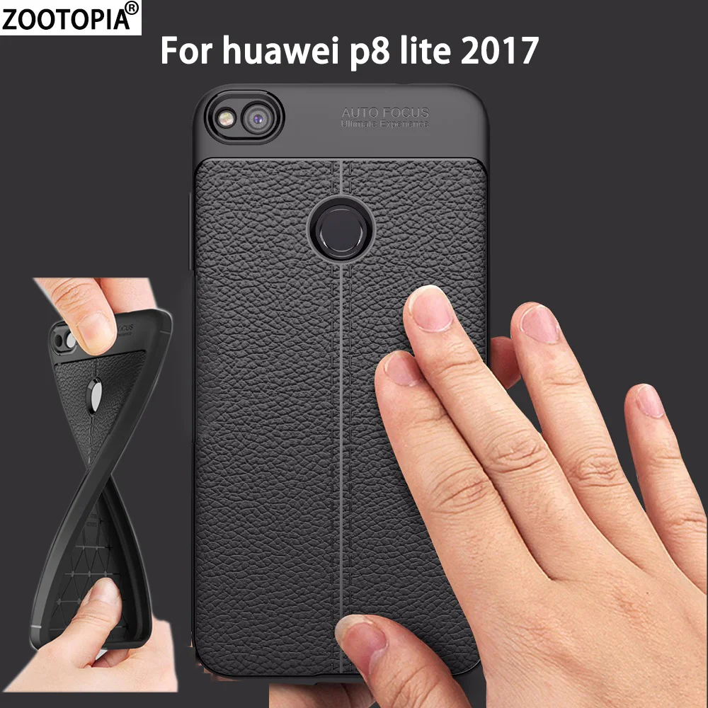 Чехол для Huawei P8 Lite 2017 из углеродистой кожи силиконовый чехол Honor 8 мягкий ТПУ P9 |
