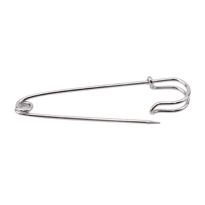 100 шт. очень большая стальная булавка для безопасности брошь Яркая Серебряная