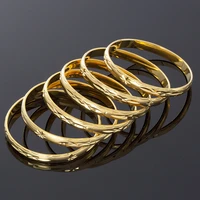 8mm 6pcslot gold bangles with charm copper african bangles for women wedding jewelry dubai luxury braceletsbangels