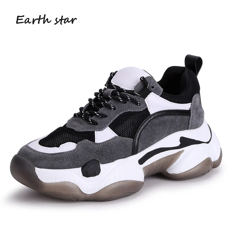 Повседневная обувь Женские массивные кроссовки на платформе zapatos de mujer Сезон