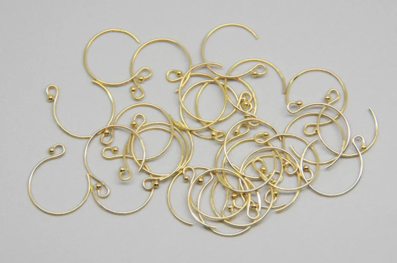 Позолоченные круглые крючки для сережек из бисера не линяют изготовления