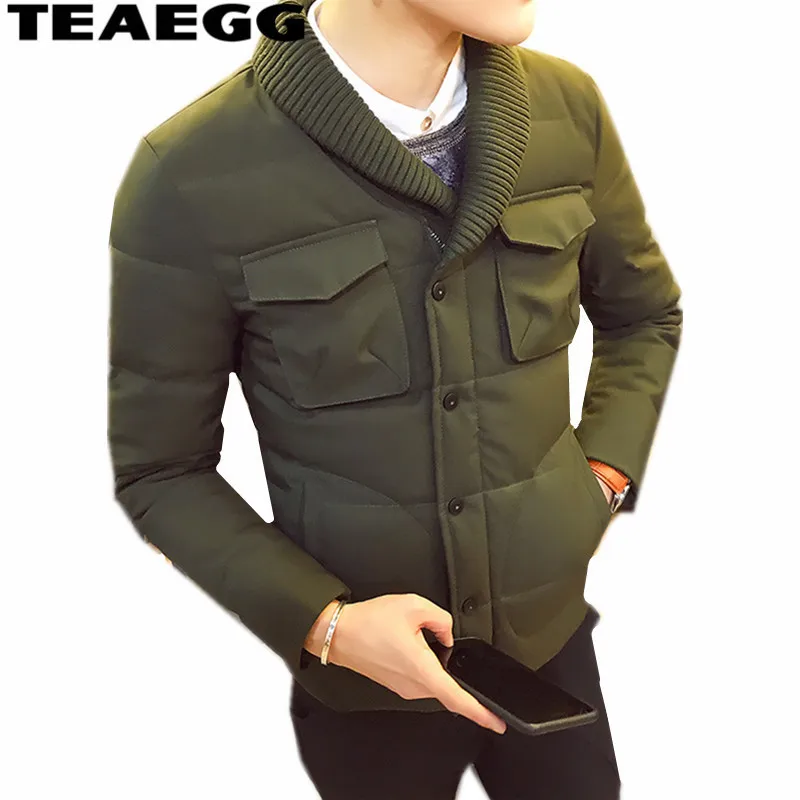 Теплые зимние куртки TEAEGG мужская одежда высокого качества толстые хлопковые