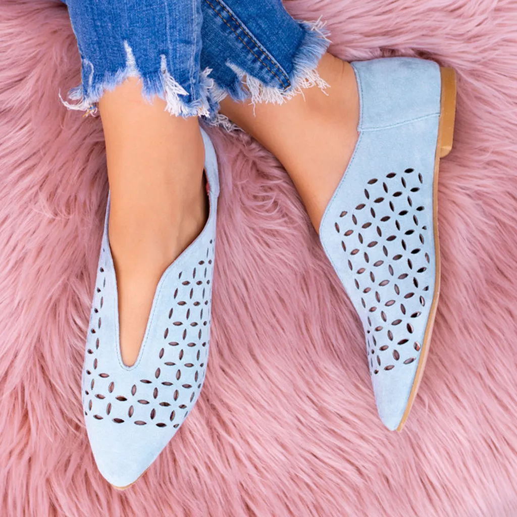 Женская модная повседневная обувь в римском стиле на низком каблуке с острым