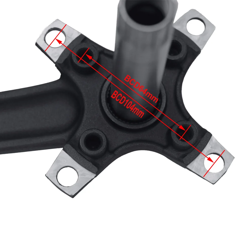 104BCD MTB Горный шоссейный велосипед crankset 172,5/175 мм BMX велосипедный Кривошип набор нижняя часть 68BB 10 S бензопилы подходит shimano deore Alivio часть