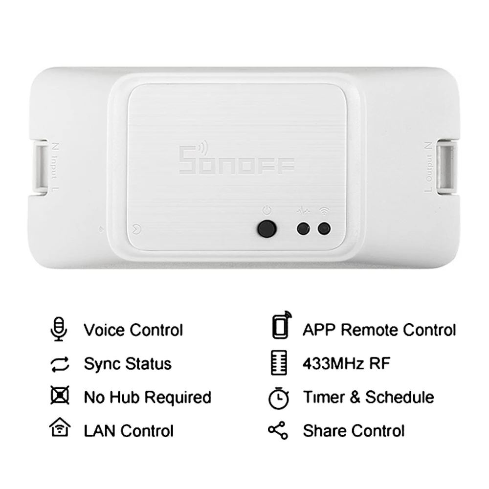 Умный радиочастотный переключатель SONOFF RFR3 433 МГц Wi Fi 100 240 В|Модули для умного дома|