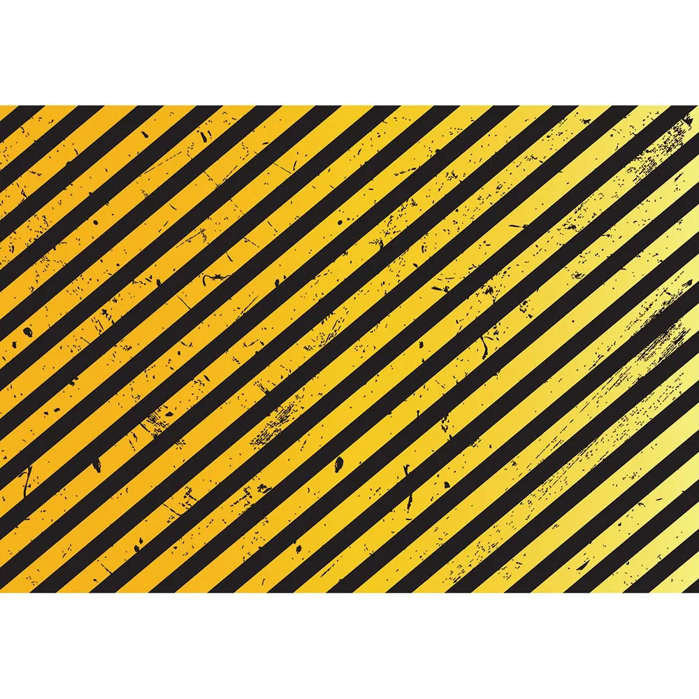 Фотофон Funnytree для фотосъемки черные желтые диагональные полосы строительный фон