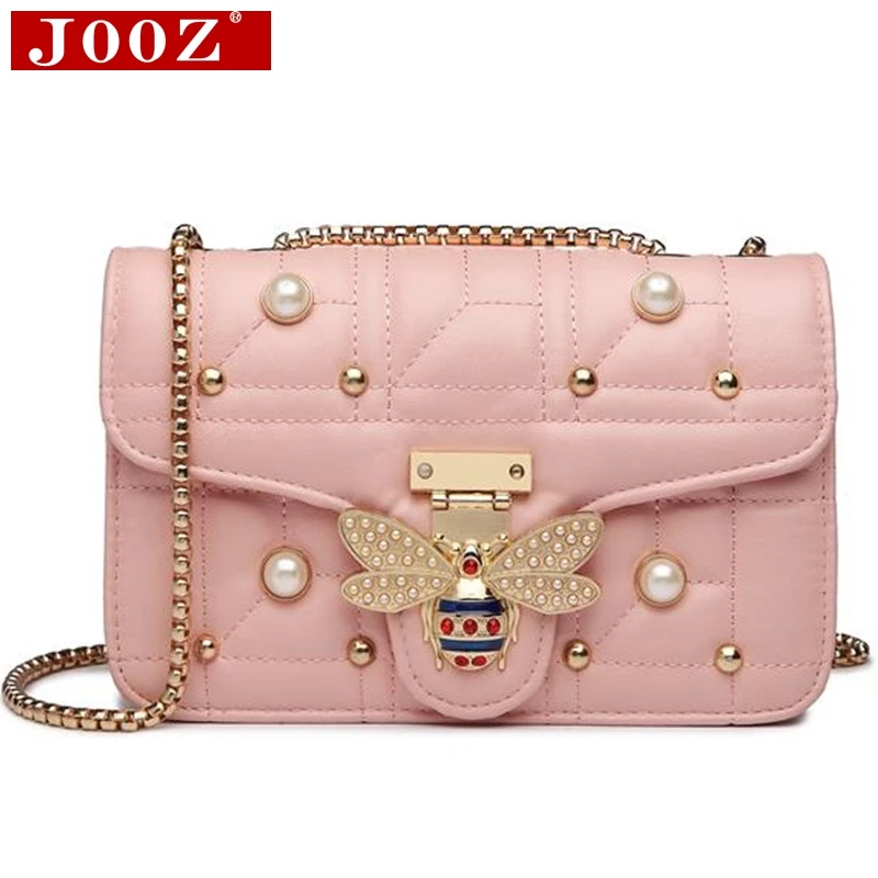 2021 Brands Designer Women Shoulder Bag Chain Strap Flap ladies leather Handbags Messenger Bag Fashion women bee Buckle purse