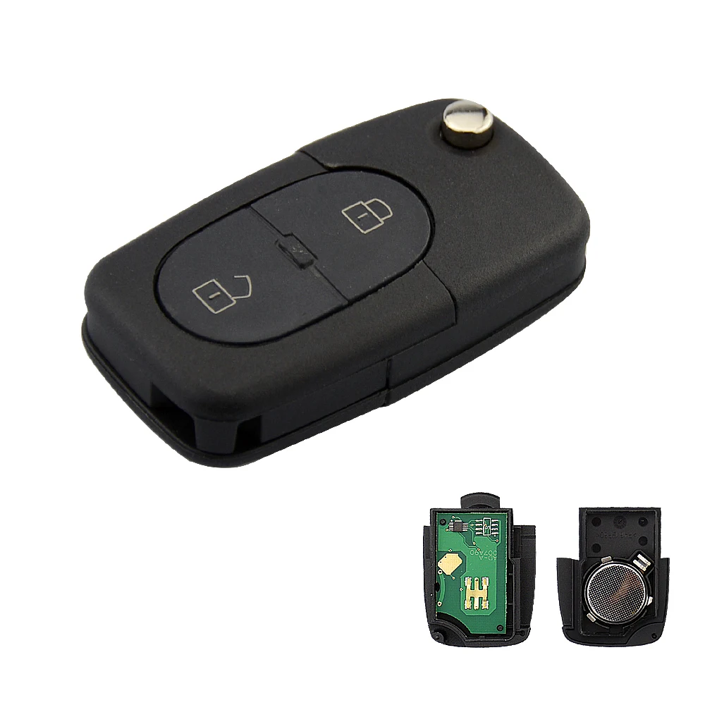 OkeyTech 5 шт. 2 кнопки 433 92 МГц ID48 для Audi A3 A4 A6 складной пульт дистанционного управления
