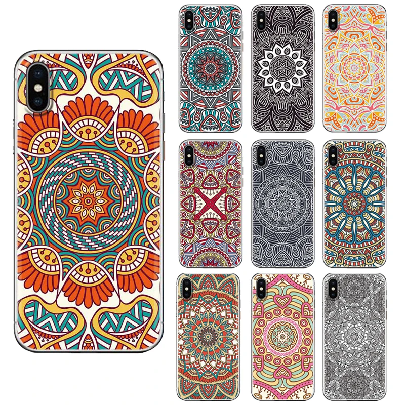 Colorful Totem Series Soft Phone Case For Alcatel 1X/ 3/ 3C/ 3V/ 3X/ 5/ U5 Plus/ 5V/ 7 Painted Back Cover | Мобильные телефоны и